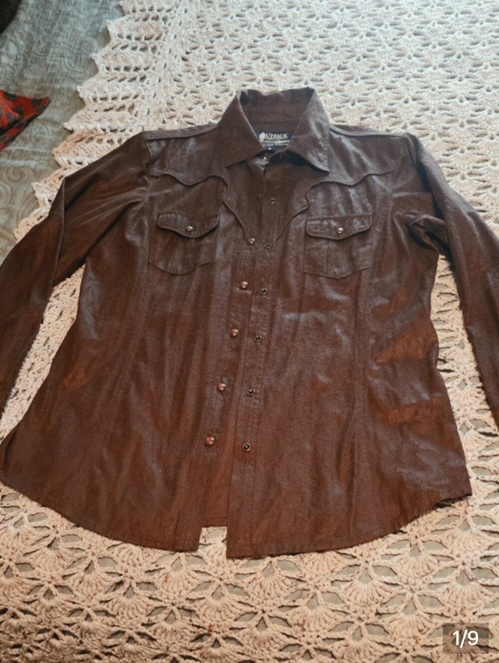 Brown Western-Style Women's Blouse